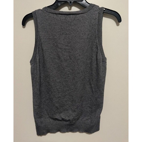Lafayette 148 New York Luxe Gray Sleeveless Cashmere Blend Top Large - Picture 2 of 4